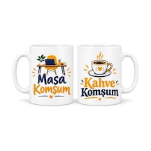 Bezos Masa Ve Kahve Komşusu 2'li Porselen Kupa Seti - Model 369 Bezos1 Çok Renkli