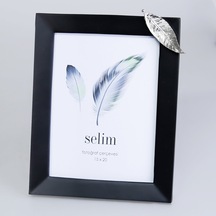 Selim 15 x 20 CM Yapraklı Çerçeve Siyah Gümüş