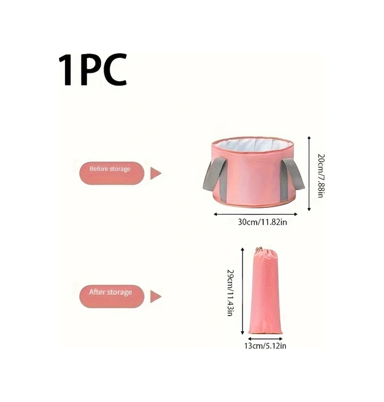 Topshop1 Katlanır Portakal Pembe 5 Kat Yalıtımlı Ayak Küveti - Seyahat & Kamp