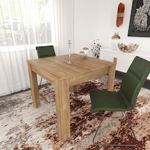 Pasific Home Single Mutfak Yemek Masası, 90x90 cm, Kare, Koyu Meşe