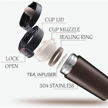 Fastbuy Çift Duvarlı Paslanmaz Çelik Vakumlu Mataralar 380ml Araba Termos Bardak Kırmızı Kırmızı