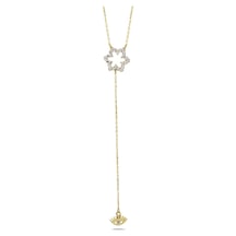 Kuyumcudukkani Zincirli"nazar Göz Sallantılı Çiçek Figürlü"kolye-37184-g-w Gold