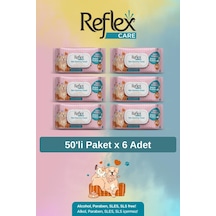 Reflex Care Evcil Hayvanlar İçin Çok Amaçlı Hijyenik Temizleme Mendili 50'li X 6 Adet