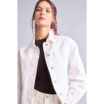 Defacto Regular Fıt Gabardin Ceket H7632ax26smwt83 Beyaz-wt83