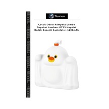 Çocuk Odası Kompakt Lamba Seyahat Lambası Oz15 Hayalet Ördek Desenli Aydınlatıcı 1200mah Çok Renkli