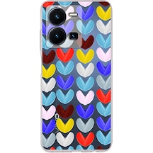 Vivo Y35 İle Uyumlu Water Color 1 Kamera Korumalı Şeffaf Kılıf Şeffaf