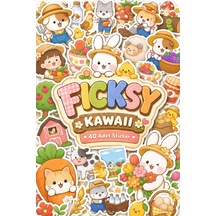 Kawaii Sevimli Çiftçi Sticker Seti - 40 Adet Çiftlik Hayatı Etiket Çıkartma Diğer
