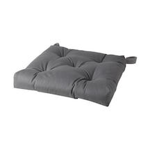 Sandalye Minderi Cırt Koyu Gri Renk 40/35x38x7 Cm MeridyenDukkan Cırt-Cırtlı-Pamuklu