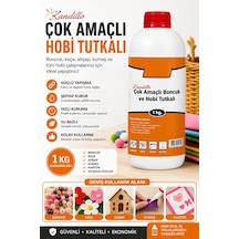 Şeffaf Çok Amaçlı Hobi Tutkalı 1 Kg Boncuk Keçe Kasnak Ahşap Yapıştırıcı