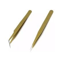 Ellea Nail 2'li Profesyonel Gold İpek Kirpik Cımbız Seti