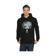 Bant Giyim - Naruto Kakashi Siyah Kapşonlu Erkek Sweatshirt Siyah