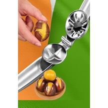 Metal Kestane Çizici Kestane Çizer Kestane Çizeceği Çelik Gümüş