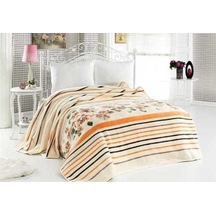 Mink Lacasa Çift Kişilik Battaniye (200x240)-1086 Bej Çok Renkli