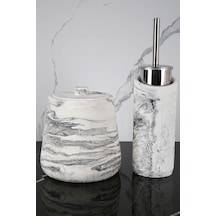 Betonmall 4 Parça Mermer Desenli Beton Banyo Wc Seti Tuvalet Fırçası Çöp Kovası 4 Litre - Siyah Siyah Betonmall 4 Parça Mermer Desenli Beton Banyo Wc Seti Tuvalet Fırçası Çöp Kovası 4 Litre - Siyah Siyah