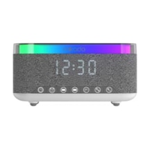 Mikado Md-w10 1200mah 10w Gri Bt, Usb, Kablosuz Şarjlı Rgb-alarmlı Saat Speaker