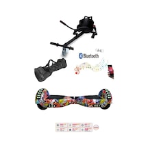 Elektrikli Kaykay Scooter Akıllı Denge Hoverboard + Hoverkart + Çanta Full Ledli Extrem Paket D11