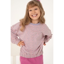 U.S. Polo Assn. Kız Çocuk Lila Bisiklet Yaka Sweatshirt 50298156-VR034