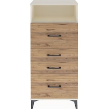 Arges Dolap Tek Raflı 4 Çekmeceli 60x30x134 Aytaşı-çam Aytaşı