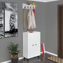Kenzlife Ayakkabılık Başmak6 Byz 98 060 30 Kapaksız 6 Raflı 18 Çift Ayakkabı Kapasitesi Ahşap