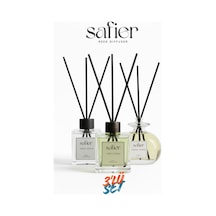 3 Lü Çubuklu Oda Kokusu Seti Beyaz Sabun,yasemin Çiçeği,yağmur Ormanları 100 Ml Karışık