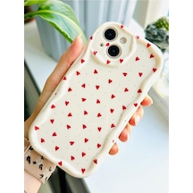 Iphone 13 14 İle Uyumlu Kalpler Baskı Desenli Silikon Kılıf Sku: Smg8690010136831