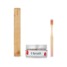 T-brush - Çocuk Doğal Diş Bakım Seti - Mavi- Large