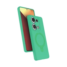 Xiaomi Redmi Note 13 Pro 4g Uyumlu Regal Magsafe Standlı Kapak - Yeşil