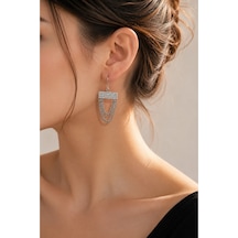 Taşlı Zirkon Küpe Gümüş - 902964609 Gümüş