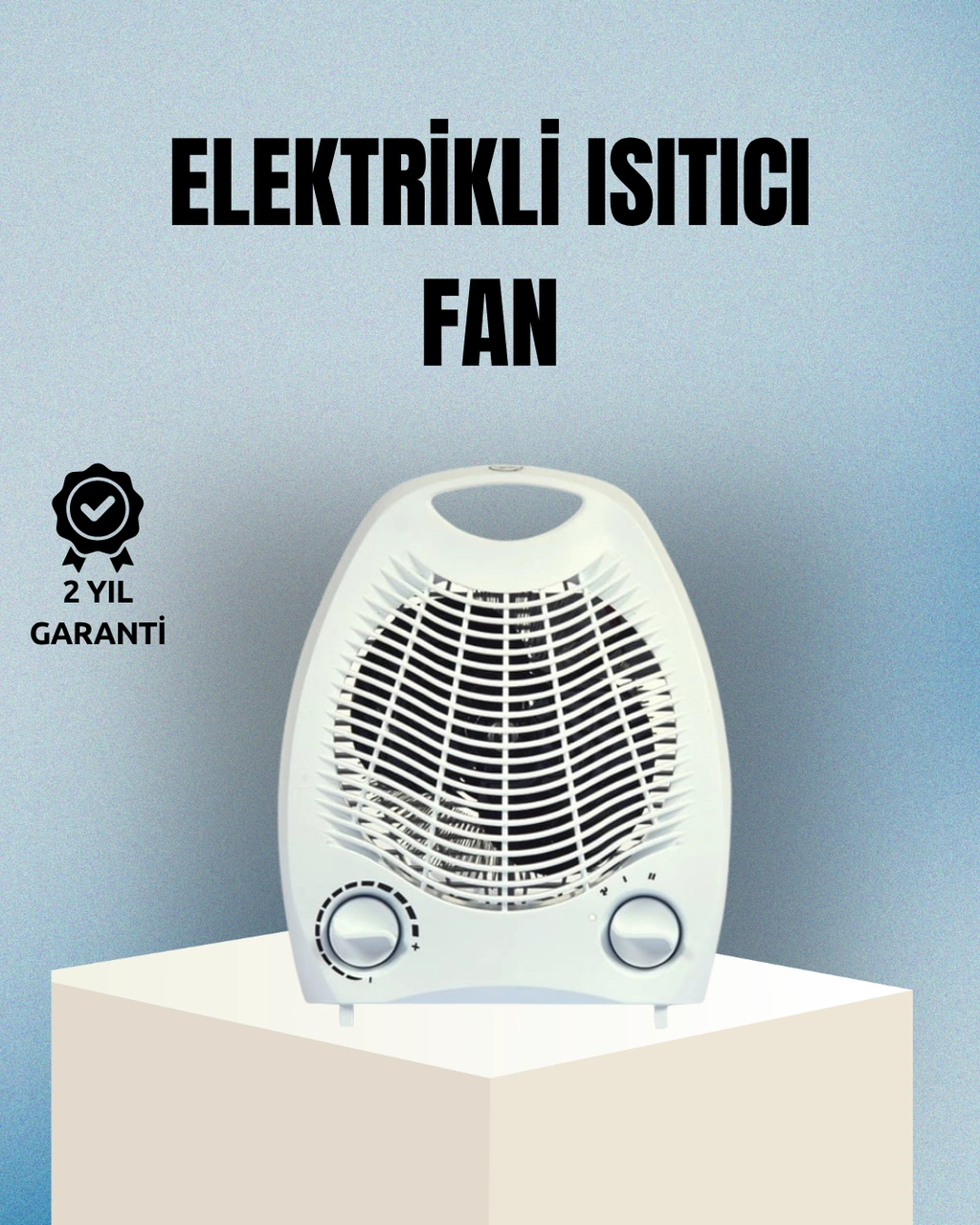 Fanlı Elektrikli Isıtıcı 3 Kademeli Isı Ayarı Ve Güvenli Kullanım Çok Renkli