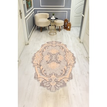 Modern Desenli Lazer Kesim Dijital Baskı Kaymaz Taban Halı H0456 Renkli