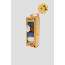 Defne Baby 5+1 Çift Premium Pamuklu Jakar Desenli Bebek Çorap Seti Orange Koleksiyonu Çok Renkli