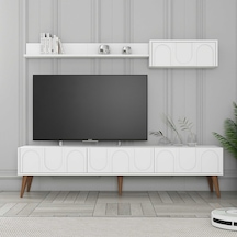 Variant Lyon Duvar Raflı Tv Ünitesi - Beyaz / Ceviz