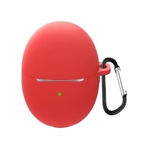 Huawei Freebuds 5 İçin Kılıf Mat Silikon Kırmızı Freebuds 5 İle Uyumlu Kılıf - Kırmızı