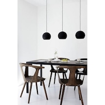 Riolight Modern Siyah Içi Siyah Küre 3Xe27 Duy Masa Üstü Sarkit M