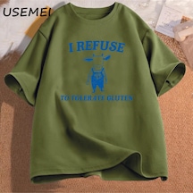 Flood Of Style Ben Laktoz T Shirt Pamuk Çöp Panda T-shirt Boy Erkekler Giyim Baskılı T-shirt Vintage İğnelem Yeşil