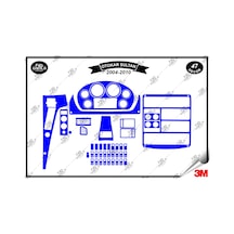 Otokar Sultan 2004-2010 Torpido Konsol Trim Göğüs Maun Kaplama Set 47 Parça Mavi