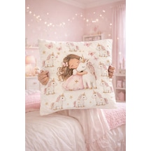 Bebek Odası Dekoratif Unicorn Yastık Kılıfı Prenses Ve Tek Boynuzlu At Bebek & Çocuk Odası Dekor Prenses ve Unicorn 43 x 43 - 826889564