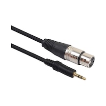 Alfais 5032 Xlr Mikrofon 3.5Mm Çevirici Adaptör Dönüştürücü 3 Pin Dişi Ses Kablosu
