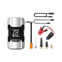 12000 Mah Akü Takviye Cihazi + 150psi Lastik Şişirme Hava Kompresörü Lcd Ekran Powerbank Led Lamba