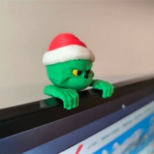 2'li Set Monitör Üstü Yılbaşı Temalı Grinch 3d Baskı Dekoratif Figür 10 Cm - Pla Malzeme