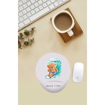 Surf Yapan Teddy Desenli Bilek Destekli Mouse Pad Mousepad