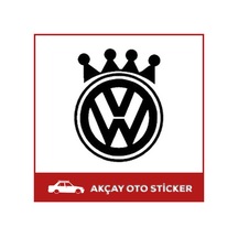 Taçlı Volkswagen Sticker Volkswagen Oto Sticker Taç Sticker