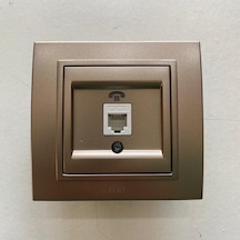 Elbi Telefon Numeris Cat3 Priz Antrasit Latte Çerçeveli