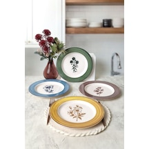 Keramika Floral Essence Servis Tabağı 28 Cm 4 Adet 22889-91-92 Çok Renkli