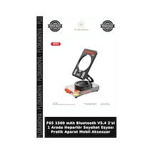 F65 1500 Mah Bluetooth V5.4 2'si 1 Arada Hoparlör Seyahat Eşyası Pratik Aparat Mobil Aksesuar