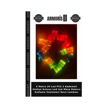 4 Metre 20 Led Pilli 2 Kademeli Hediye Led Işık Masa Dekoru Kutlama Süslemesi Gece Lambası Çok Renkli