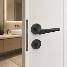Sese Zara Modeli Yuvarlak Rozetli Wc Kapı Kolu Antrasit 200-223r-02-54