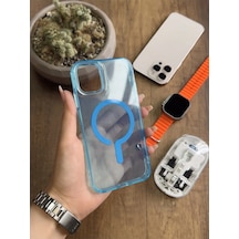 Apple iPhone 11 Magsafe Uyumlu Silikon Kılıf Soocase661 Mavi