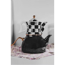 Bgzcyd-009 Miss Betty Boğaziçi Damalı Siyah Çaydanlık 001