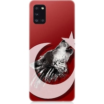 Samsung Galaxy A31 Uyumlu Kurt Ve Bayrak Desenli Silikon Kılıf